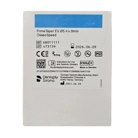 Dentsply Implants Manufacturing 68011111 PrimeTaper EV Ø5.4 x 8mm OsseoSpeed DS Implants
