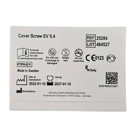 Dentsply Implants Manufacturing 25284 Cover Screw Ev 5.4 Dentsply Implants Manufacturing