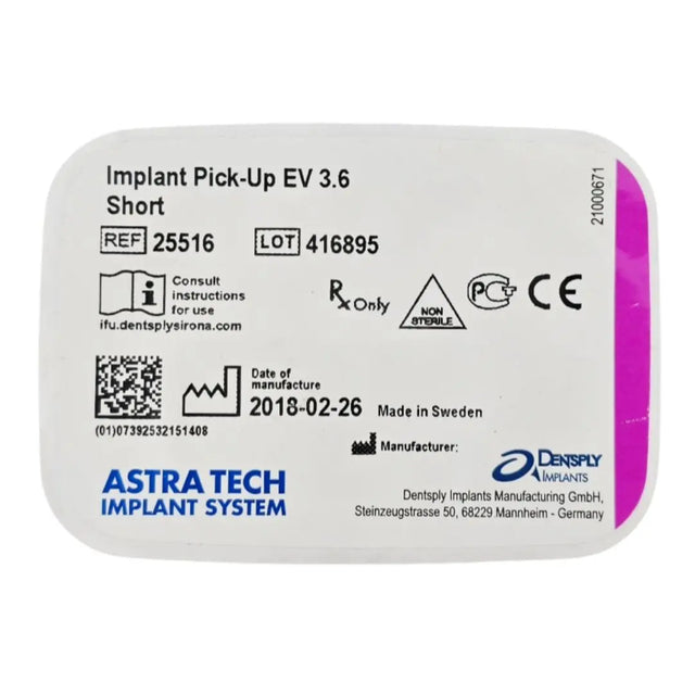 Dentsply Implants Manufacturing 25516 Implant Pick-Up EV 3.6 Short Astra Tech Implant System Dentsply Implants Manufacturing