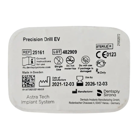 Dentsply Implants Manufacturing 25161 Precision Drill EV Astra Tech Implant System Dentsply Implants Manufacturing
