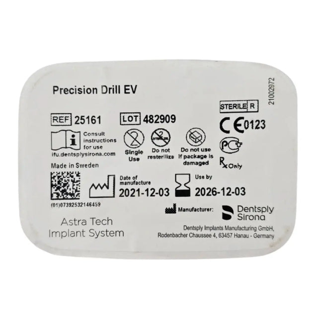 Dentsply Implants Manufacturing 25161 Precision Drill EV Astra Tech Implant System Dentsply Implants Manufacturing
