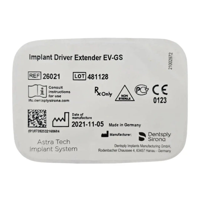 Dentsply Implants Manufacturing 26021 Implant Driver Extender EV-GS Astra Tech Implant System Dentsply Implants Manufacturing