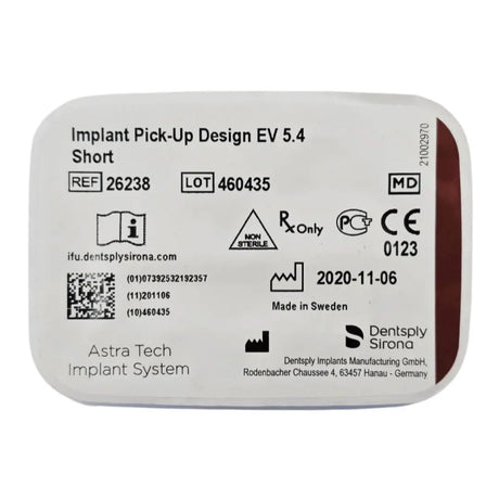 Dentsply Implants Manufacturing 26238 Implant Pick-Up Design EV 5.4 Short Astra Tech Implant System Dentsply Implants Manufacturing
