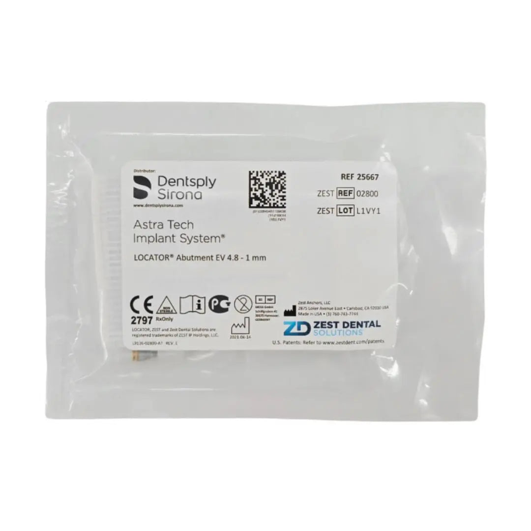 Zest Anchors 02800 LOCATOR Abutement EV 4.8 1mm Dentsply Sirona Astra Tech Implant System Zest Anchors