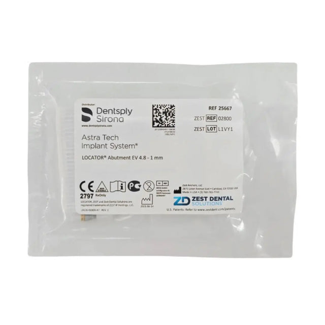 Zest Anchors 02800 LOCATOR Abutement EV 4.8 1mm Dentsply Sirona Astra Tech Implant System Zest Anchors