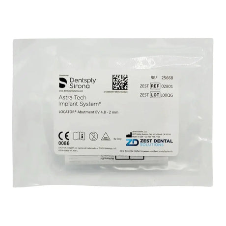 Zest Anchors 2801 Locator Abutment For Ev 4.8 X 2.0mm, Astra Tech Zest Anchors