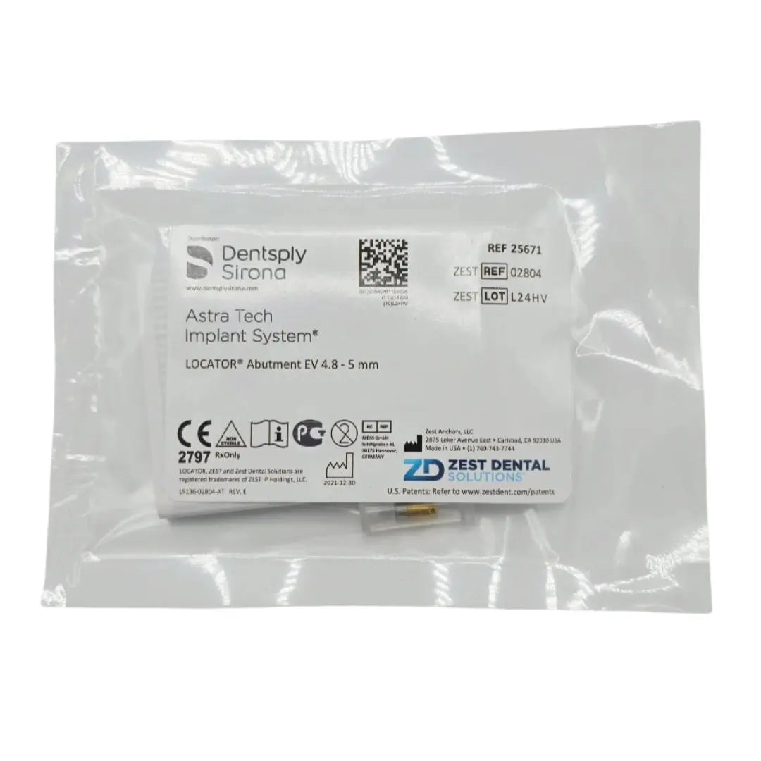 Zest Anchors 02804 LOCATOR Abutment EV 4.8 - 5mm Dentsply Sirona Astra Tech Implant System Zest Anchors