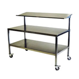 Midcentral Medical MCM-554/555/556 SS Table with Solid Upper Shelf Midcentral Medical