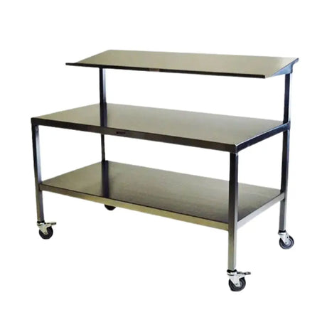 Midcentral Medical MCM-554/555/556 SS Table with Solid Upper Shelf Midcentral Medical