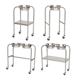 Midcentral Medical MCM-1000/1001/1002/1003 SS Single or Double Bowl Ring Stand Midcentral Medical