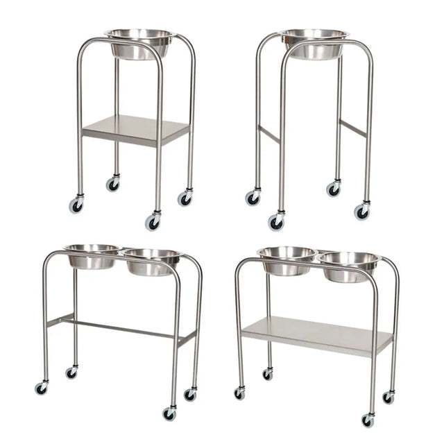 Midcentral Medical MCM-1000/1001/1002/1003 SS Single or Double Bowl Ring Stand Midcentral Medical