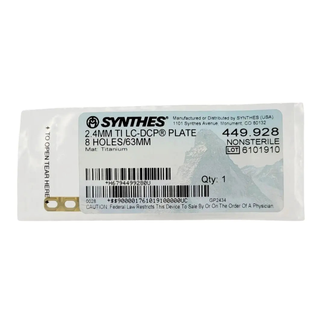 Synthes 449.928 2.4mm Titanium LC-DCP Plate Synthes