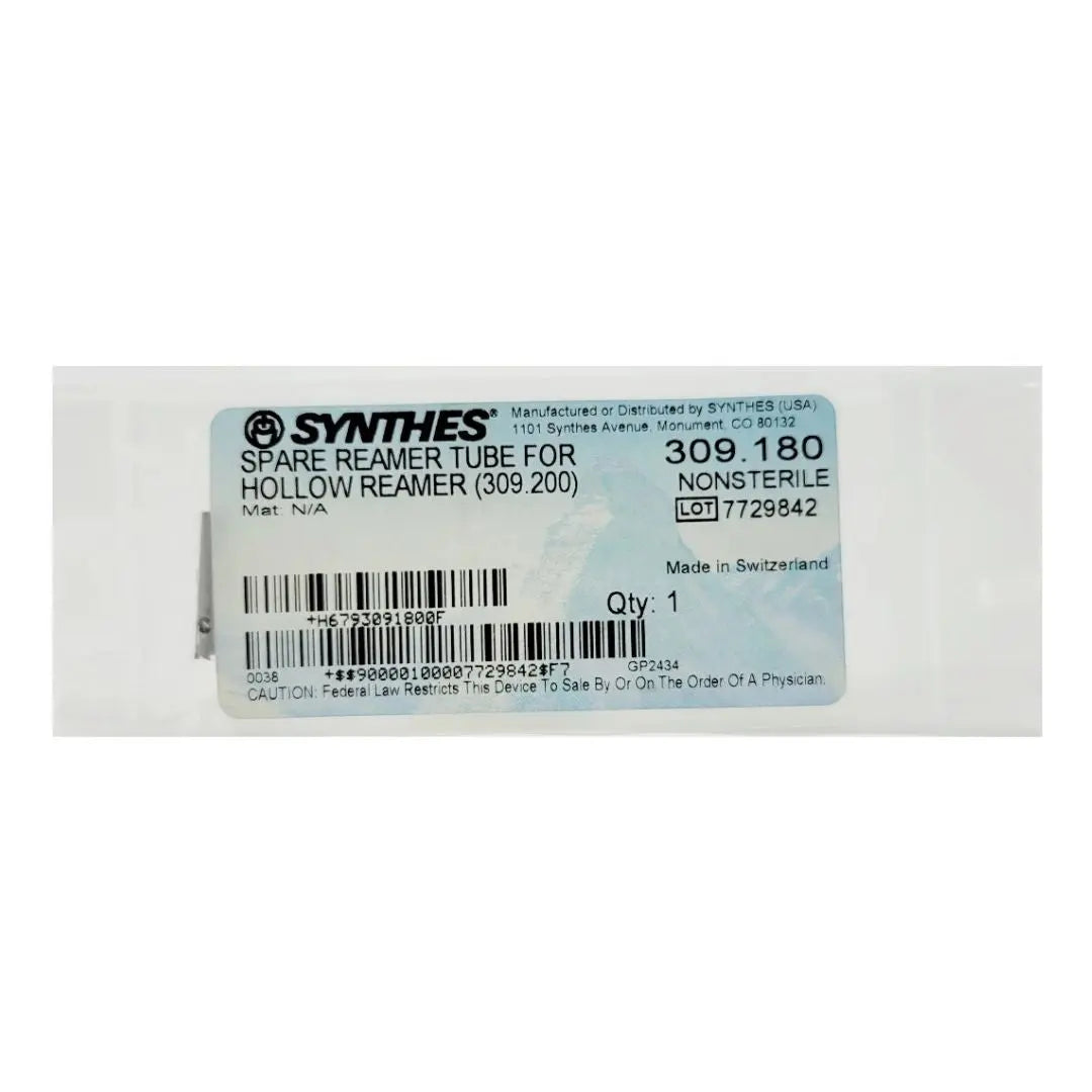 Synthes 309.180 Spare Reamer Tube For Hollow Reamer (309.200) Synthes