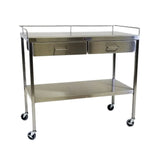Midcentral Medical MCM-524/525 Stainless Steel Utility Table with Drawers Midcentral Medical