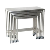 Midcentral Medical MCM 561-566 Individual Stainless Steel Nesting Instrument Tables with U-brace Midcentral Medical
