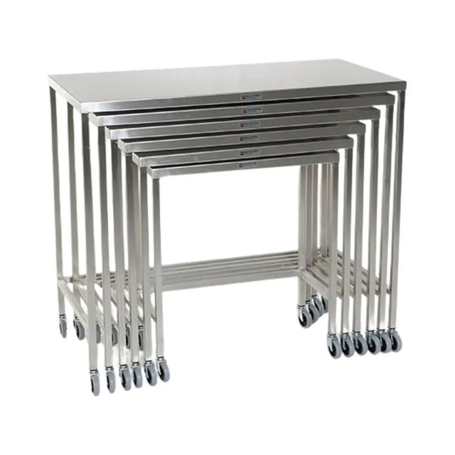 Midcentral Medical MCM 561-566 Individual Stainless Steel Nesting Instrument Tables with U-brace Midcentral Medical