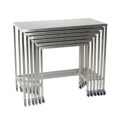 Midcentral Medical MCM-560 Set of 6 Stainless Steel Nesting Tables Midcentral Medical