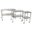Midcentral Medical MCM-501S to 519S/551S Stainless Steel Instrument Table with Shelf Midcentral Medical