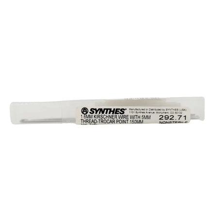Synthes 292.71 1.6mm Kirschner Wire With 5mm Thread-trocar Point 150mm Synthes