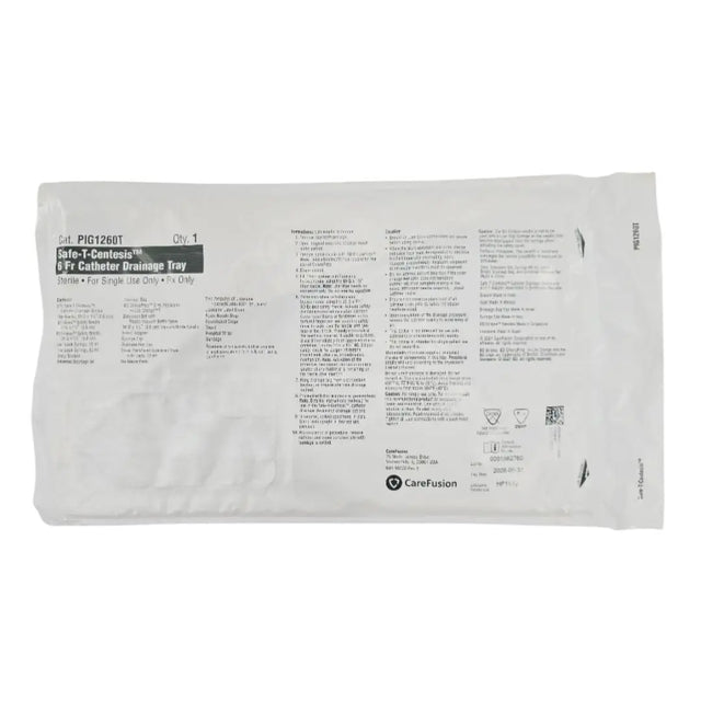 BD CareFusion PIG1260T Safe-T Centesis 6F Catheter Drainage Tray Carefusion