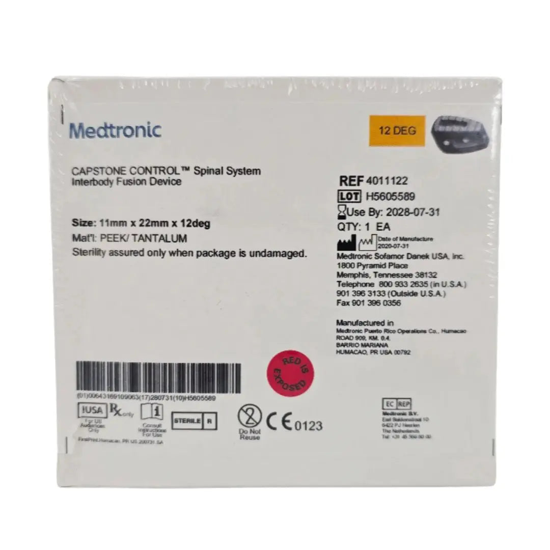 Medtronic 4011122 CAPSTONE CONTROL Spinal System Interbody Fusion