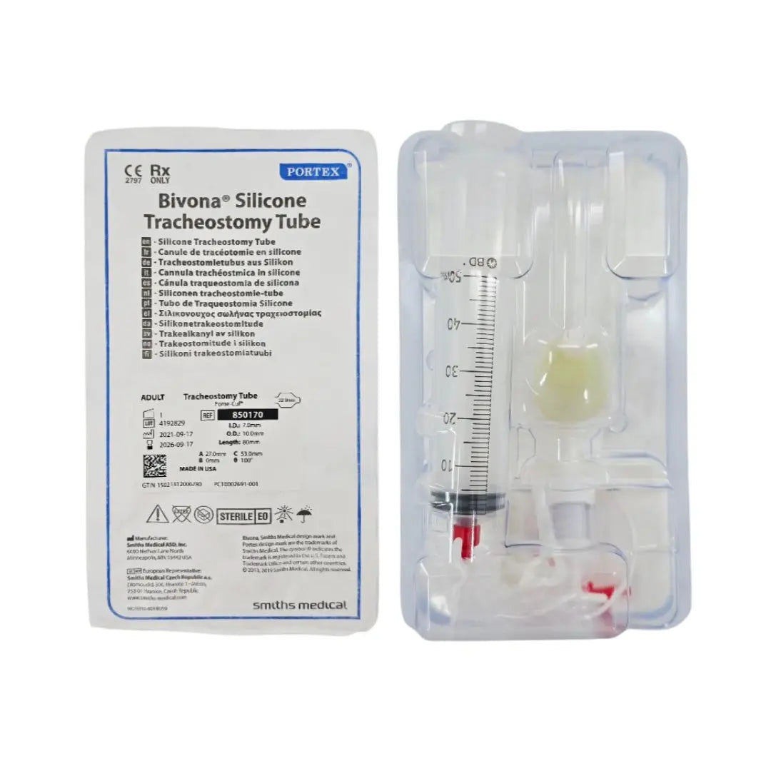 Portex 850170 Bivona Adult Fome-Cuf Tracheostomy Tube Kit 7mm