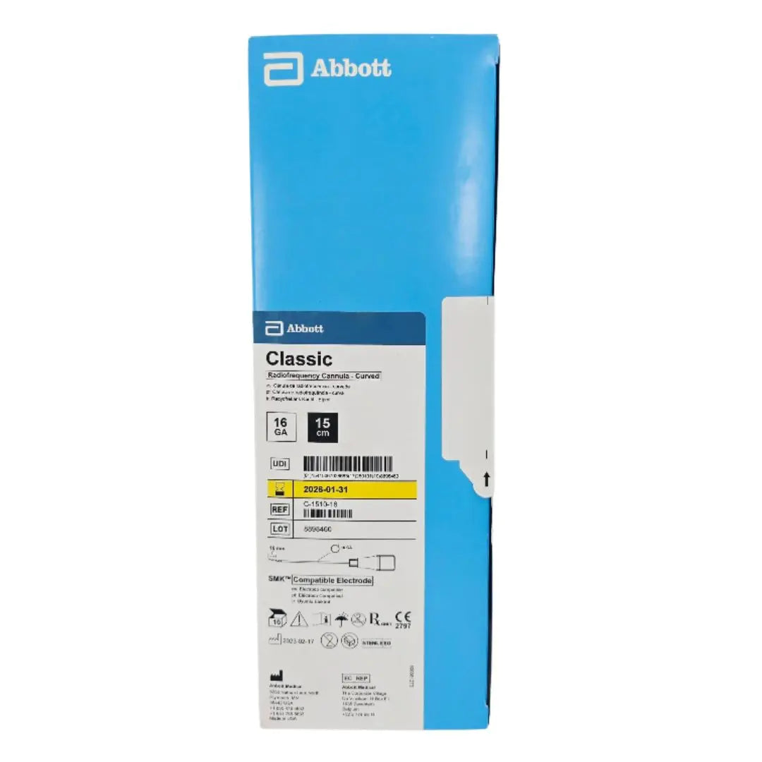 C-1510-16 Abbott Classic Radiofrequency Cannula Curved 16G x 15cm