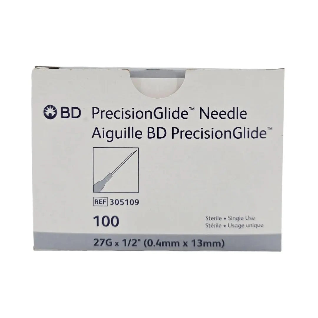 BD 305109 PrecisionGlide Needle 27G x 1/2" BX/100 BD