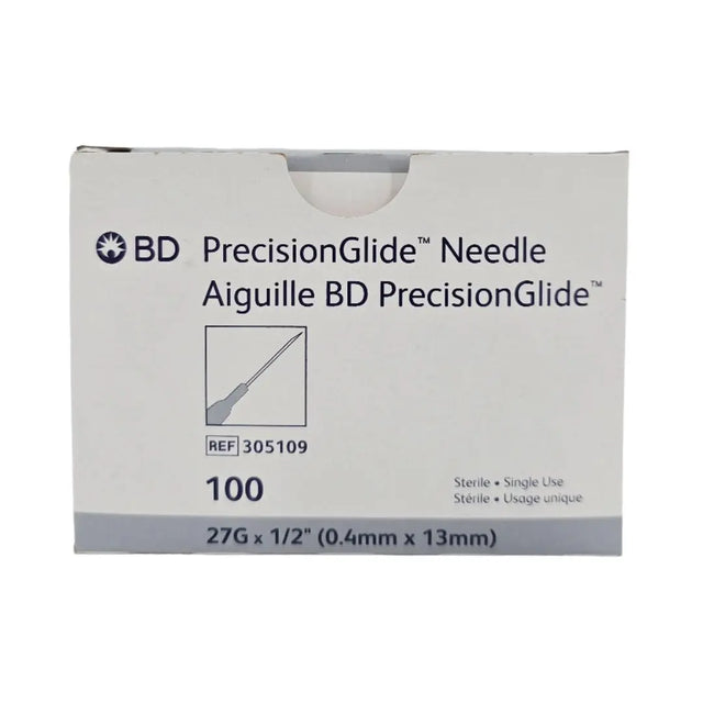 BD 305109 PrecisionGlide Needle 27G x 1/2" BX/100 BD