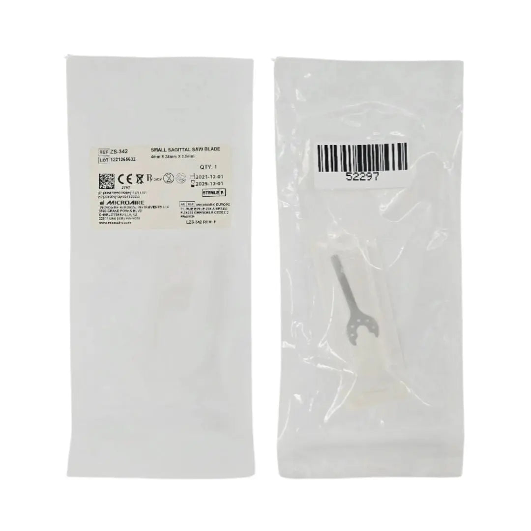 MicroAire ZS-342 Small Sagittal Saw Blade 4mm x 34mm x 0.5mm MicroAire