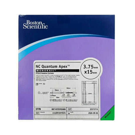 Boston Scientific H7493912415370 NC Quantum Apex Monorail PTCA Dilation Catheter 3.75mm x 15mm Boston Scientific
