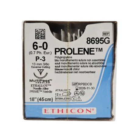 Ethicon 8695G 6-0 PROLENE Blue 1X18" P-3 13mm BX/12 Ethicon