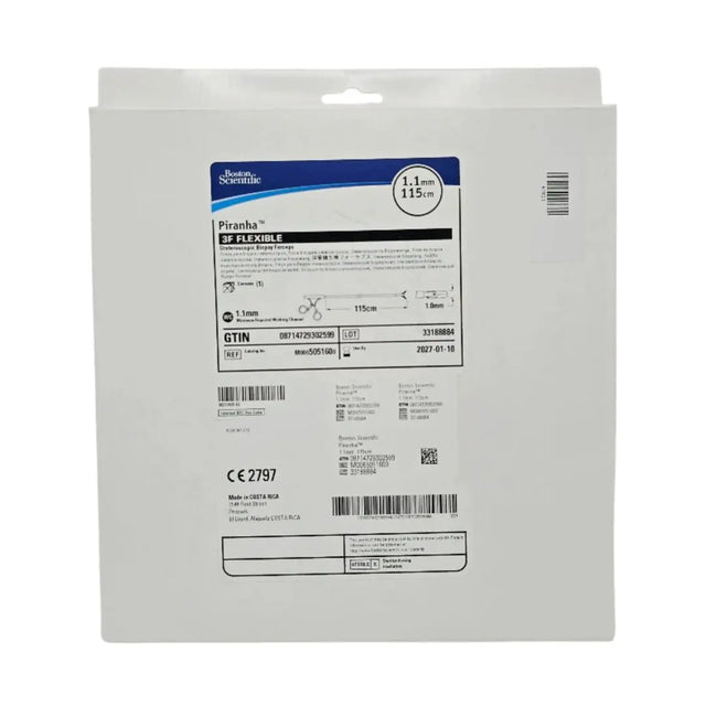 Boston Scientific M0065051600 Pirhana 3F Flexible Ureteroscopic Biopsy Forceps 1.1mm x 115cm 1/EA Boston Scientific