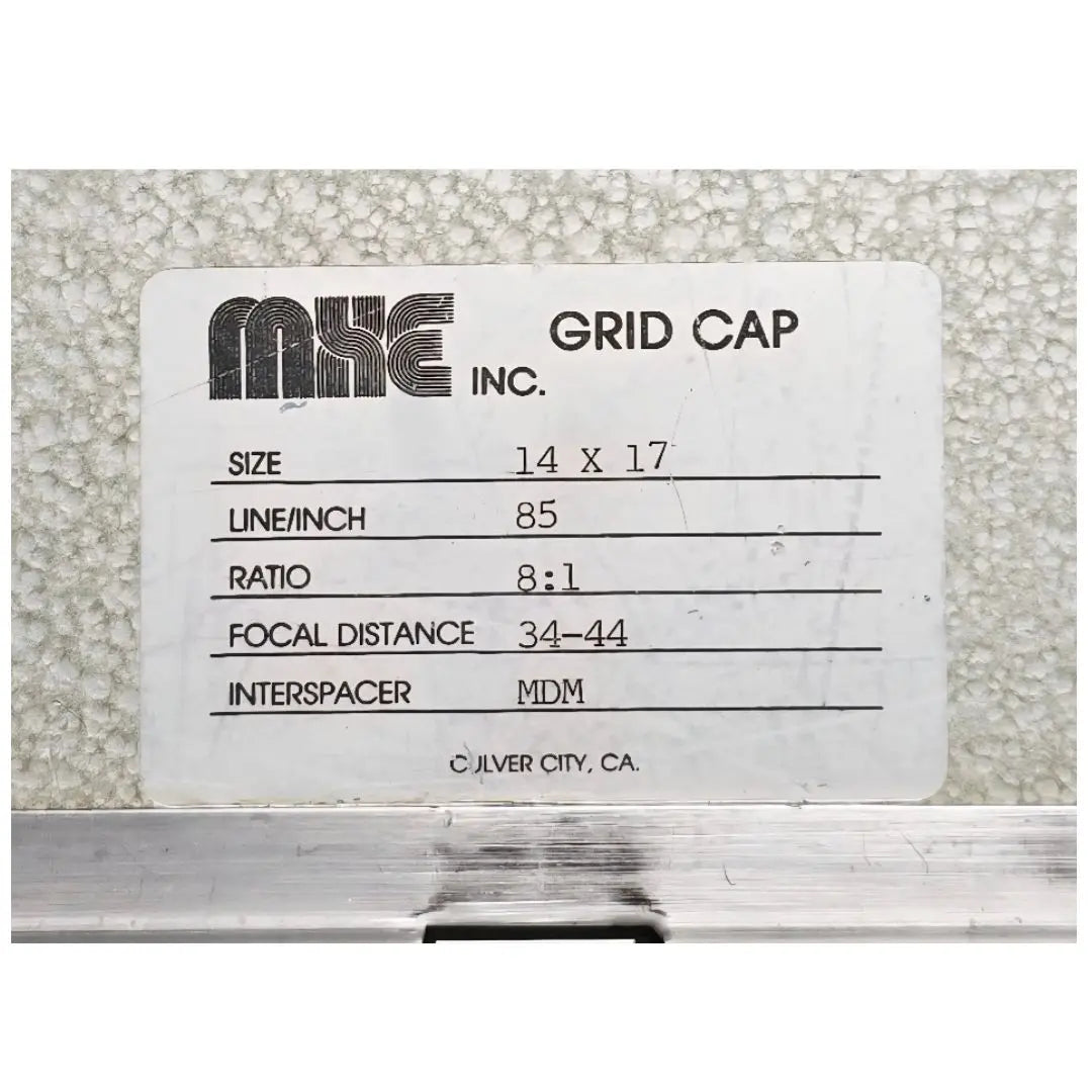 MXE Inc. X-Ray Grid Cap 14" x 17" (35cm x 43cm) Ratio 8:1 MXE