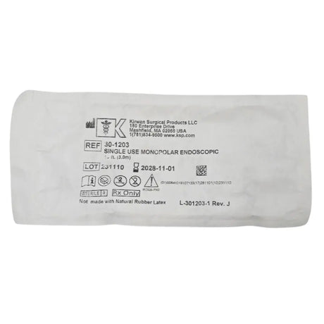 Kirwan Surgical 30-1203 Single Use Monopolar Endoscopic Cord 10Ft Kirwin