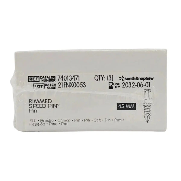 74013471 Smith & Nephew Rimmed Speed Pin 45mm BX/3 - Primis Medical