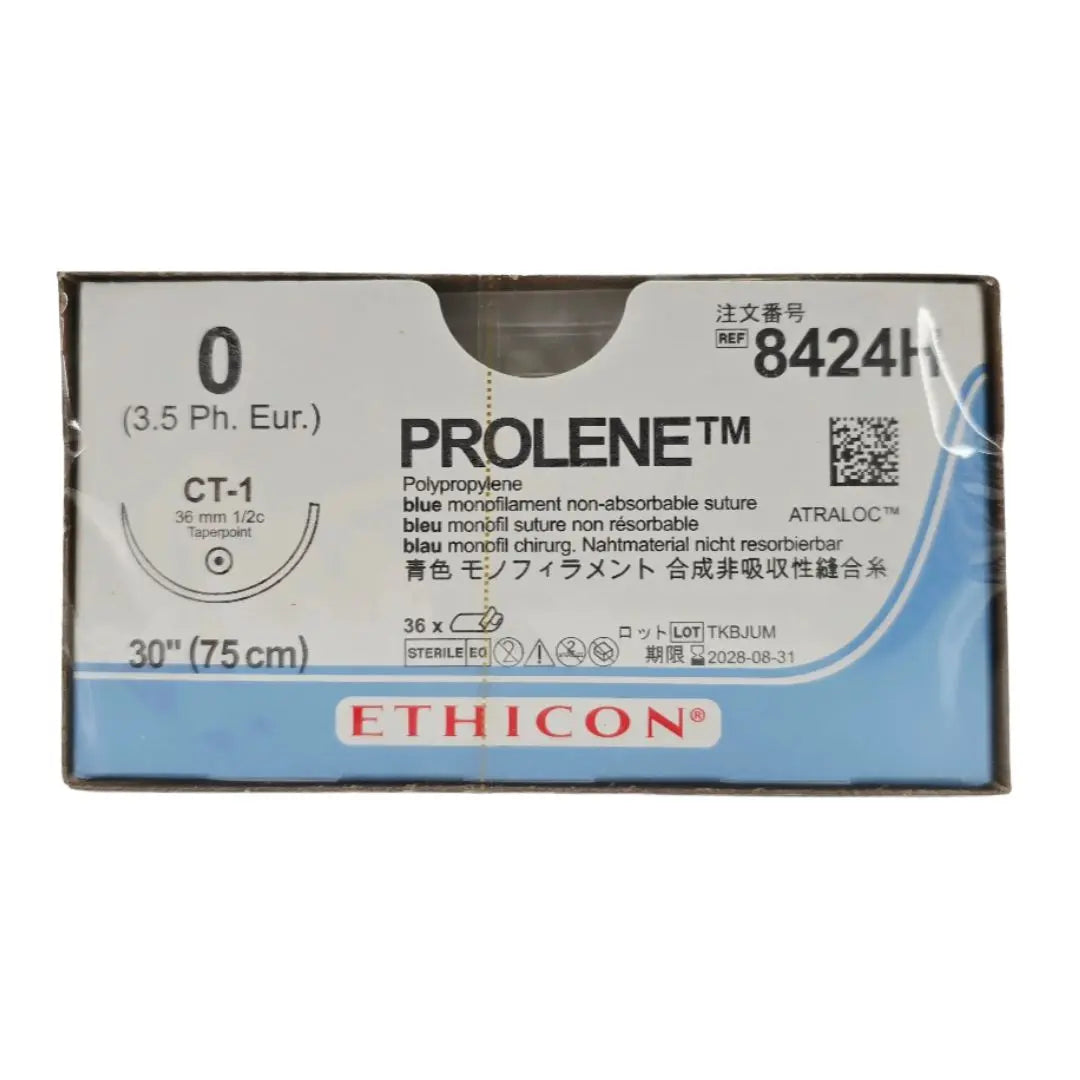Ethicon 8424H 0 PROLENE Blue 1X30" CT-1 36mm BX/36 Ethicon