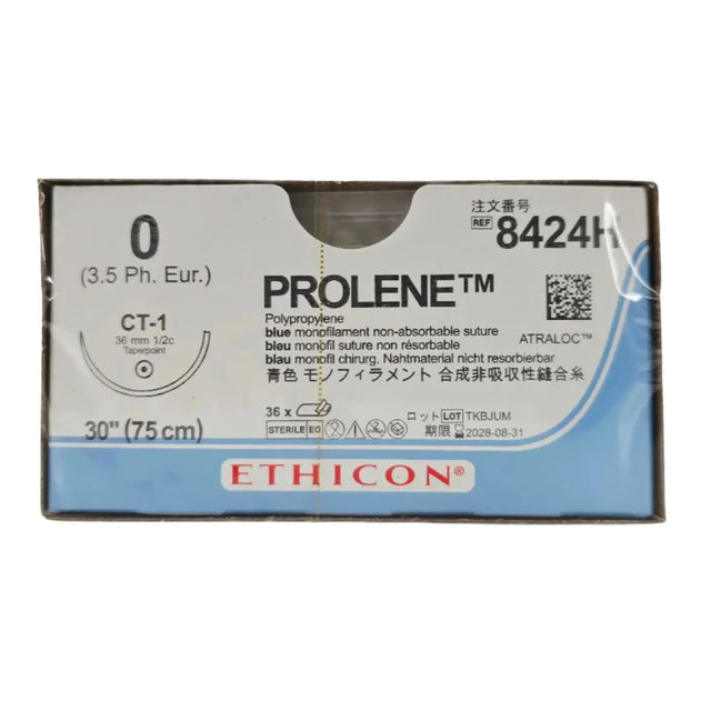 Ethicon 8424H 0 PROLENE Blue 1X30" CT-1 36mm BX/36 Ethicon