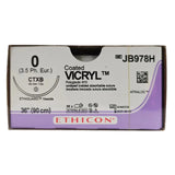 Ethicon JB978H 0 Coated VICRYL 1X36" CTXB 48mm ETHIGUARD Blunt Point BX/36 Ethicon