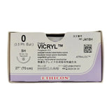Ethicon J418H 0 Coated VICRYL 1X27" SH 26mm Taper Point BX/36 FULL OPEN BOX Ethicon