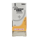 Ethicon B499T 5 ETHIBOND EXCEL 1X30" LR 75mm Cutting Edge Reverse Double Armed BX/24 FULL OPEN BOX Ethicon