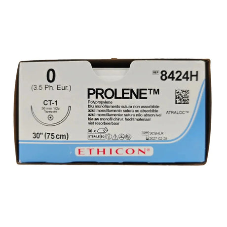 Ethicon 8424H 0 PROLENE Blue 1X30" CT-1 36mm BX/36 FULL OPEN BOX Ethicon