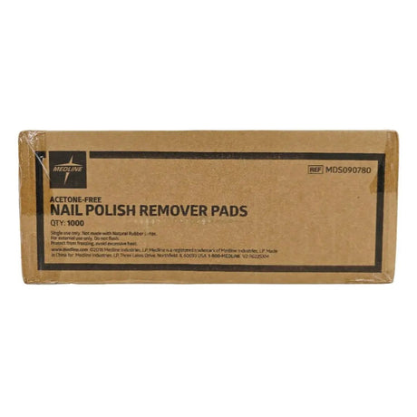 Medline MDS090780 Nail Polish Remover Pads Acetone-Free CS/1000 Medline