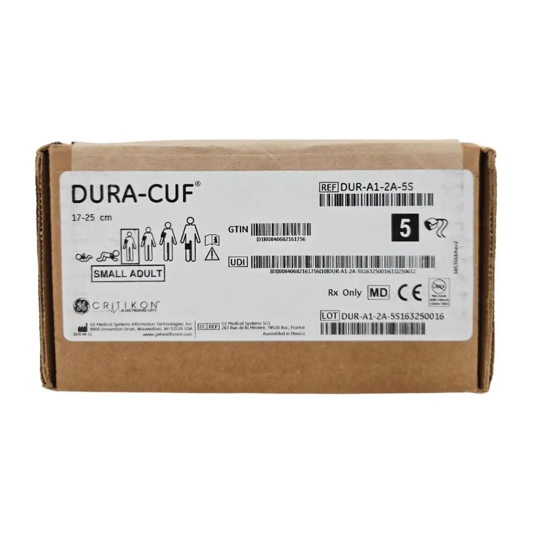 GE Critikon DUR-A1-2A-5S Dura-Cuf Blood Pressure Cuff Small Adult 17-25cm BX/5 GE