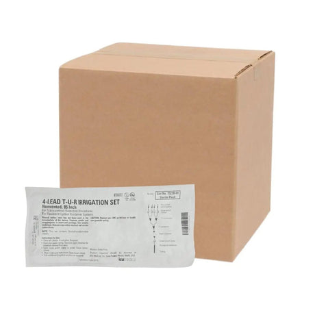 ICU Medical 15239-01 4-Lead T-UR Irrigation Sets Urological Connector Irrigation Set Large Bore 4-Lead 85" CS/10 ICU Medical