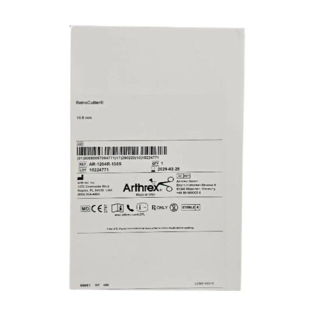 Arthrex AR-1204R-105S RetroCutter Reamer 10.5mm 1/EA Arthrex