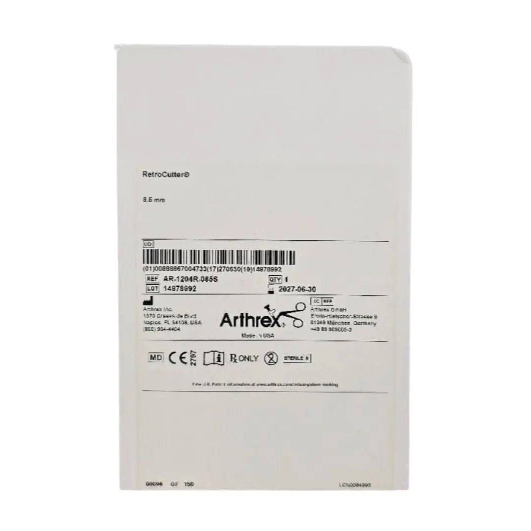 Arthrex AR-1204R-085S RetroCutter Reamer 8.5mm 1/EA Arthrex