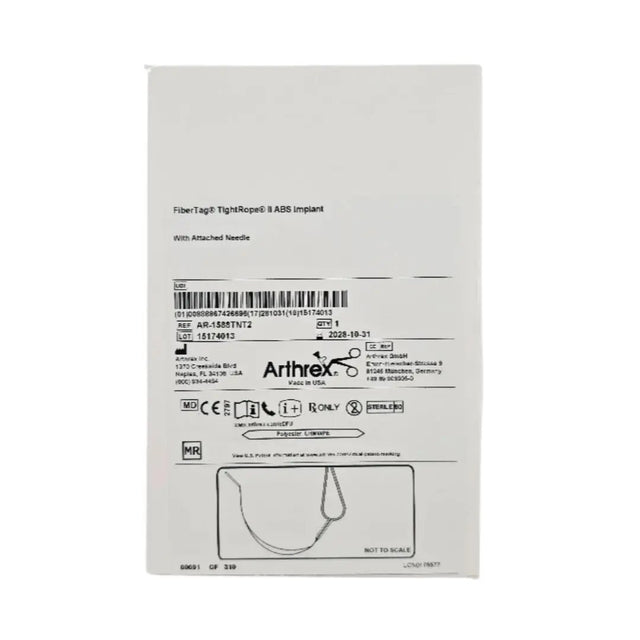 Arthrex AR-1588TNT2 FiberTag TightRope II ABS Implant w/ Attached Needle 1/EA Arthrex