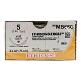 Ethicon MB66G ETHIBOND EXCEL 5 4x30" V-37 40mm TAPERCUT BX/12 Ethicon
