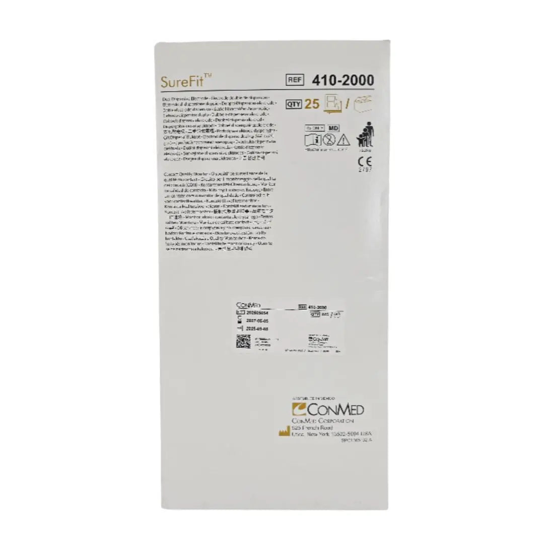 ConMed 410-2000 SureFit Dual Dispersive Electrode for Patients >4.4 lbs BX/25 ConMed